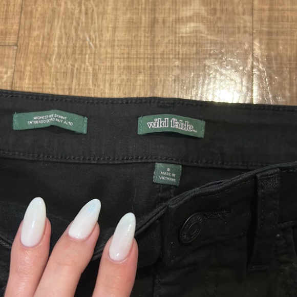 Black High Rise Skinny Jeans - Picture 5 of 6